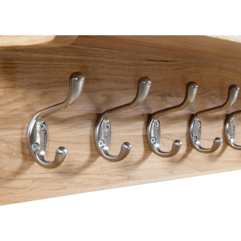 Hatcher Solid Wood 6 - Hook Wall Mounted Coat Rack