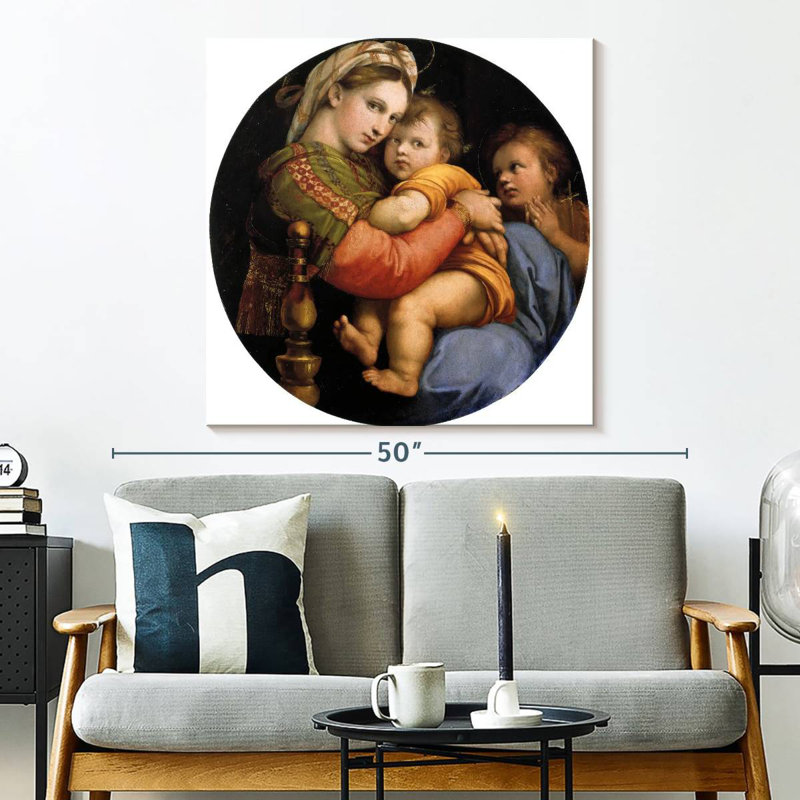 Leisha Madonna Della Seggiola, H 33 po x l 33 po