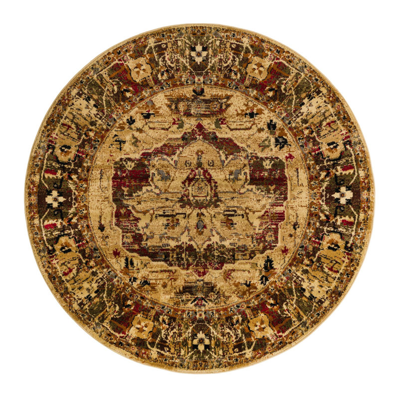 Alameda Abstract Indoor Rug, Round 5'3"