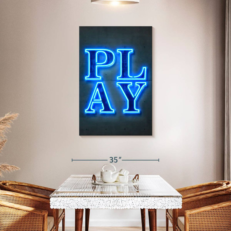 Neon Play Wall Sign, 45" H x 30" W