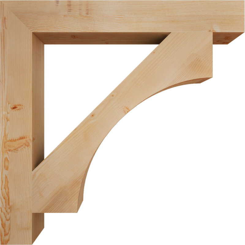 5 1/2"W x 46"D x 46"H Westlake Block Smooth Bracket, Douglas Fir, Douglas Fir, 46" H x 5.5" W x 46" D