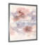 Pastel abstrait avec taches bleu-rose-gris et rouges - Peinture sur toile encadrée-59851350-59851352