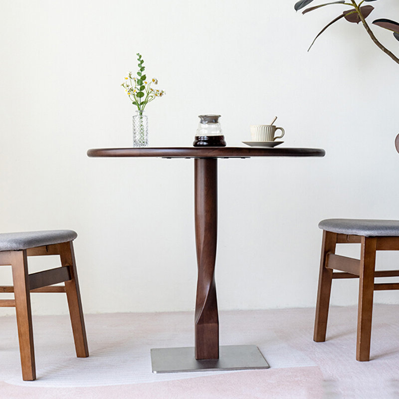 Walnut Round Solid Wood Dining table