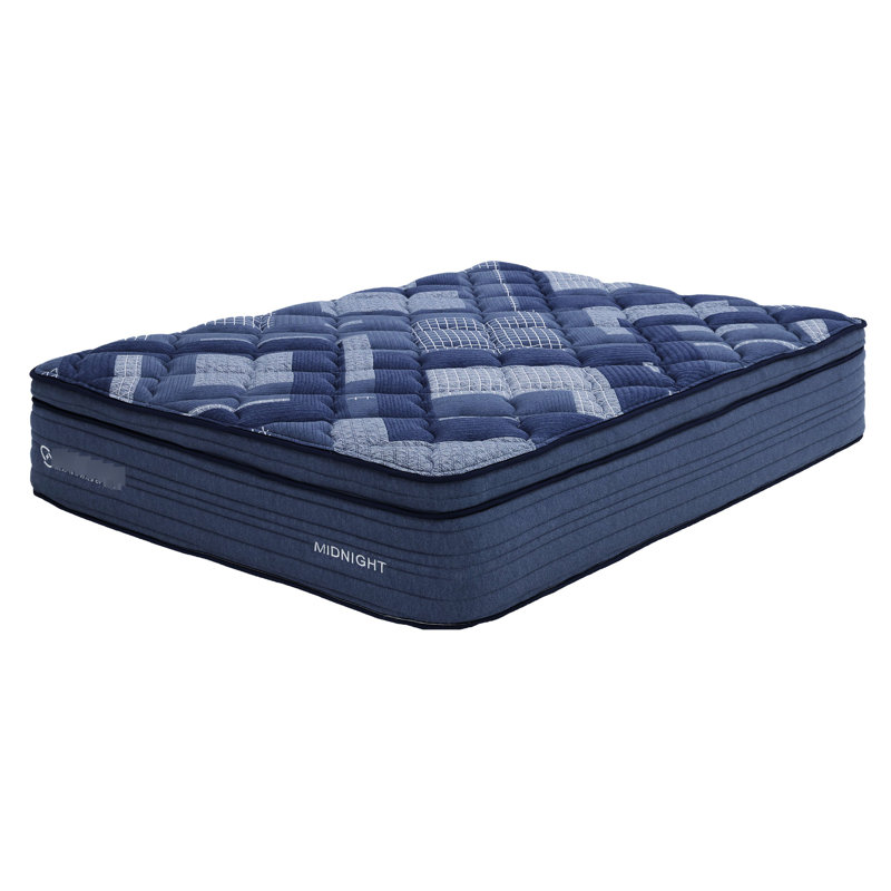 Très grand matelas à ressorts ensachés de 14 po avec mousse à mémoire de forme, couches de mousse et housse en tissu super doux