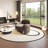 Semi-circular curved light luxury sofa