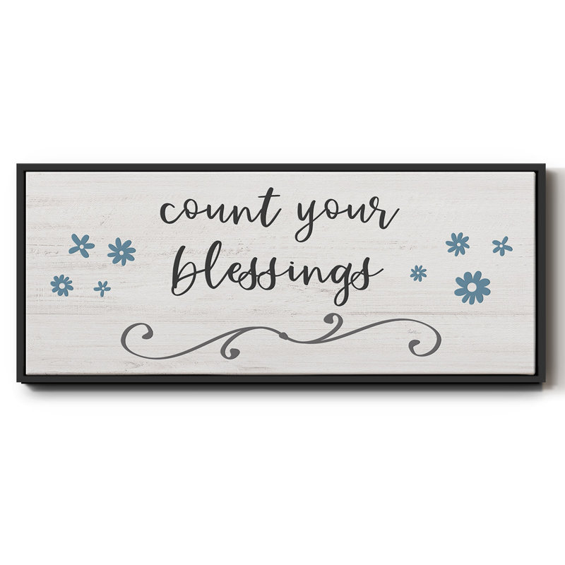 «Count Blessings», toile encadrée