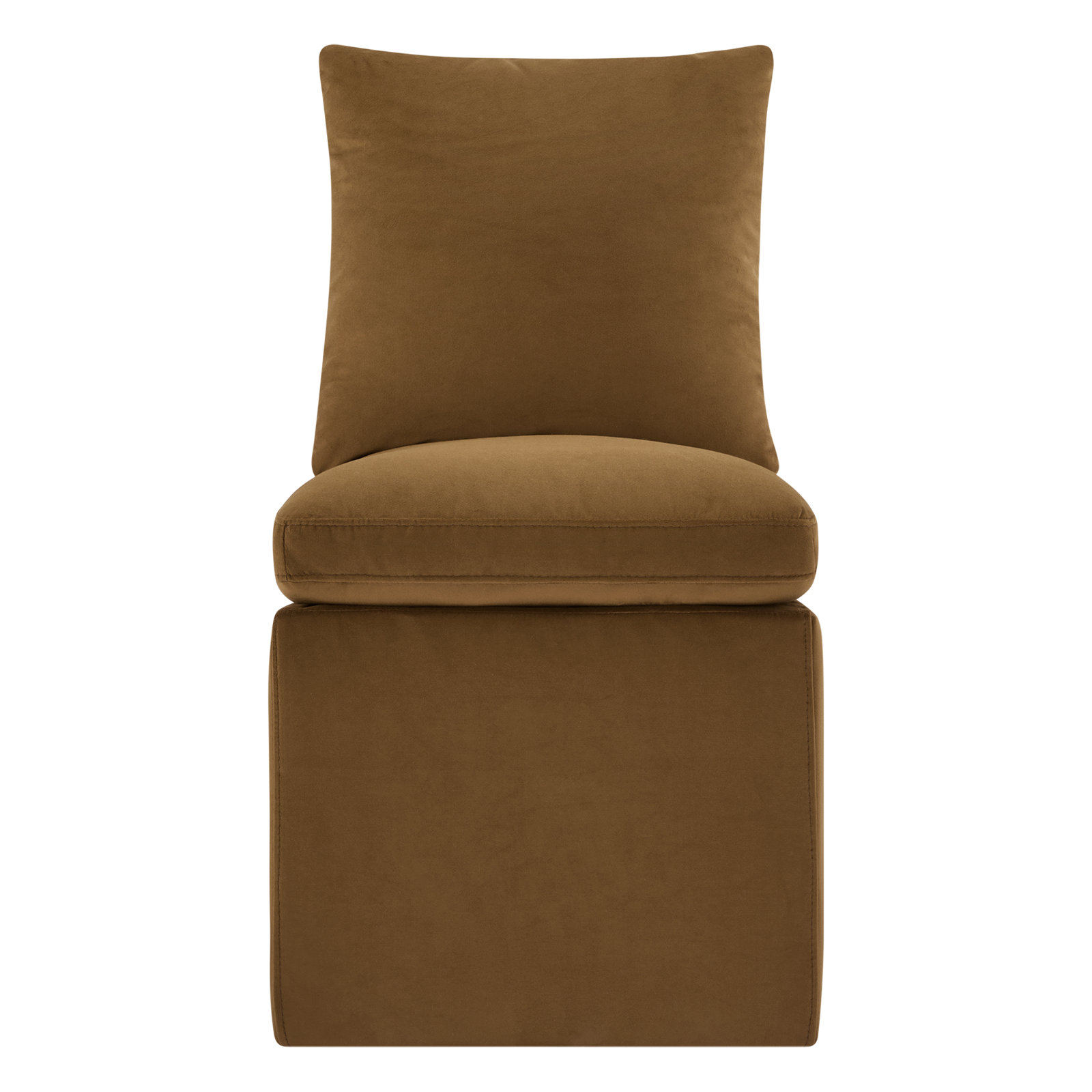 Alayaa Linen Dining Chair, Soren Ochre Velvet