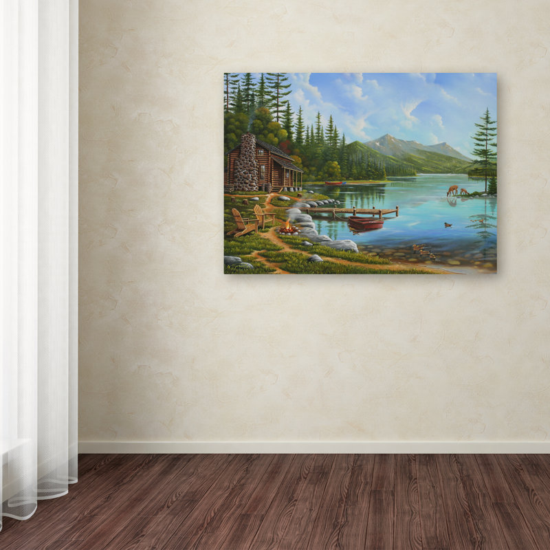 Simple Living par Geno Pe People - reproduction sur toile, H 14 po x l 19 po