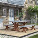 Fleur 74'' Rectangular 6 - Person Outdoor Dining Set
