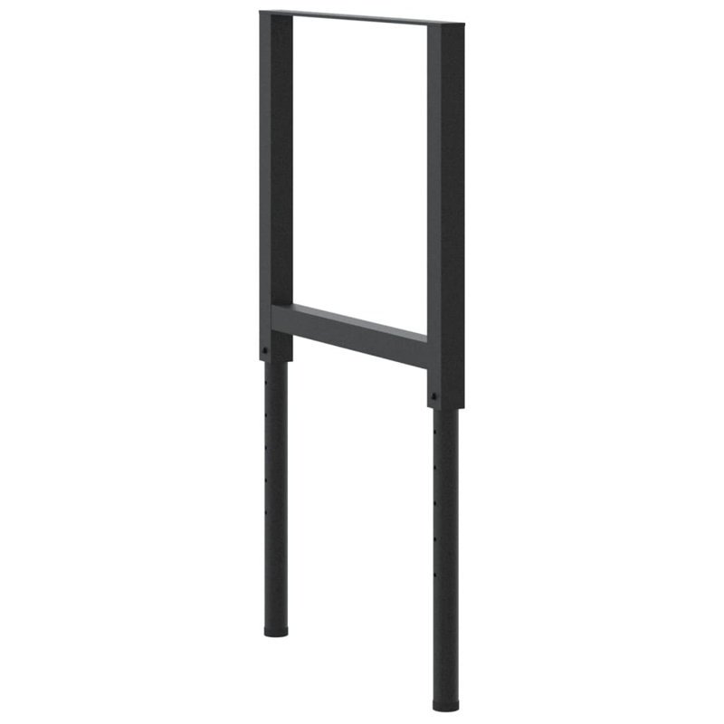 Milroy Metal Top Height-Adjustable Workbench, 37.6" H x 21.7" W, Black