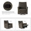 Fauteuil inclinable manuel berçant en cuir Jerseyville-1351637238