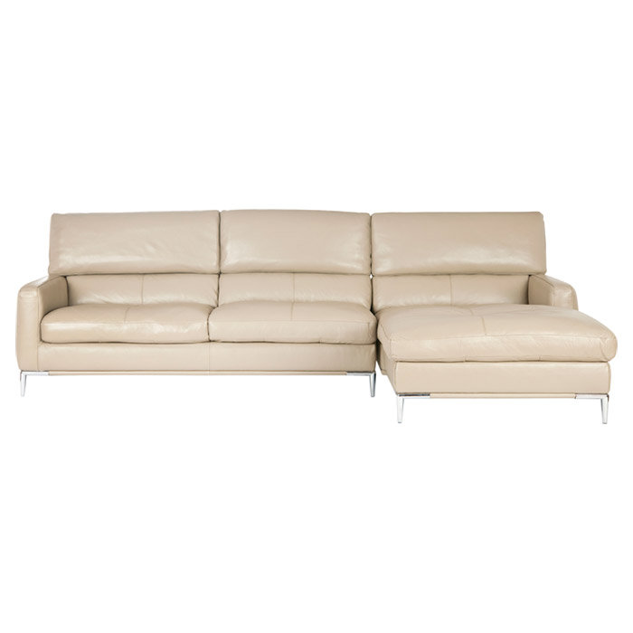 Canapé modulaire en cuir Anton, Face à la droite