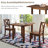 Compact Walnut Dining Table Sets With Extendable Leaf And Chairs