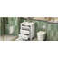 Ensemble de meuble-lavabo simple 24 po avec lavabo en céramique, ensemble de meuble-lavabo autoportant avec 3 tiroirs, cadre en bois massif, blanc