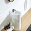 Lavabo de salle de bain à piédestal à surface solide 66S - 08 avec style contemporain, 17,25 po de largeur, 34,46 po de hauteur, non poreux et nécessitant peu d'entretien, convenant aux salles de bain d'hôtel Modern Luxury Basin 08, blanc mat