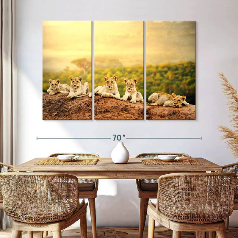 Young Lions, 42" H x 65" W