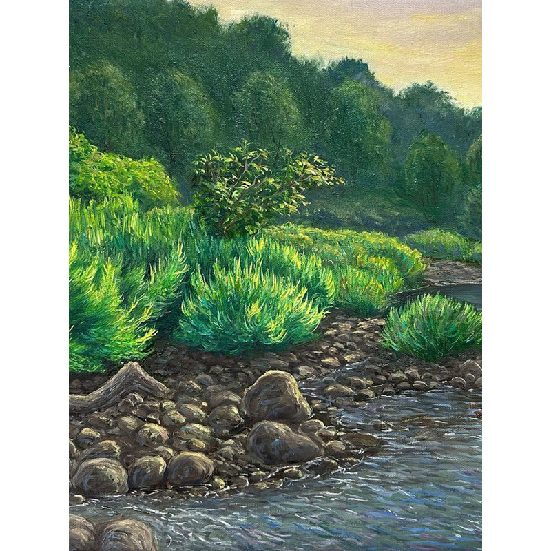 Belle soirée | Huile sur toile | Par Somnath Harne