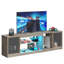70" Modern Tv Stand For Tvs Up To 80 Inch With Led, Adjustable Shelf & Translucent Doors-1122955488