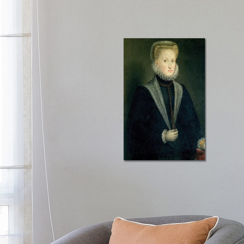 Anna Of Austria, Queen Of Spain, Wife Of Philip II Of Spain, C.1573 by Sofonisba Anguissola - Wrapped Canvas Painting