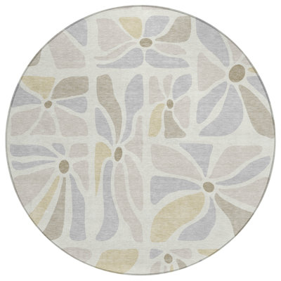 Machine Washable Indoor/Outdoor Chantille ACN2630 Floral Rug