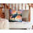 Blue Heron Setting Sun Throw Pillow-112679580