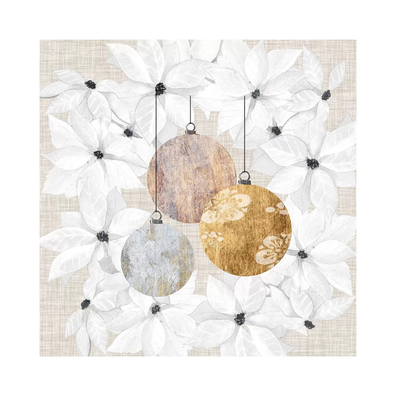 «Soph sophistiqué Noël IV» par Grace Popp - reproduction, Pas de tapis, H 18 po x l 18 po x 1,5 po, Toile tendue