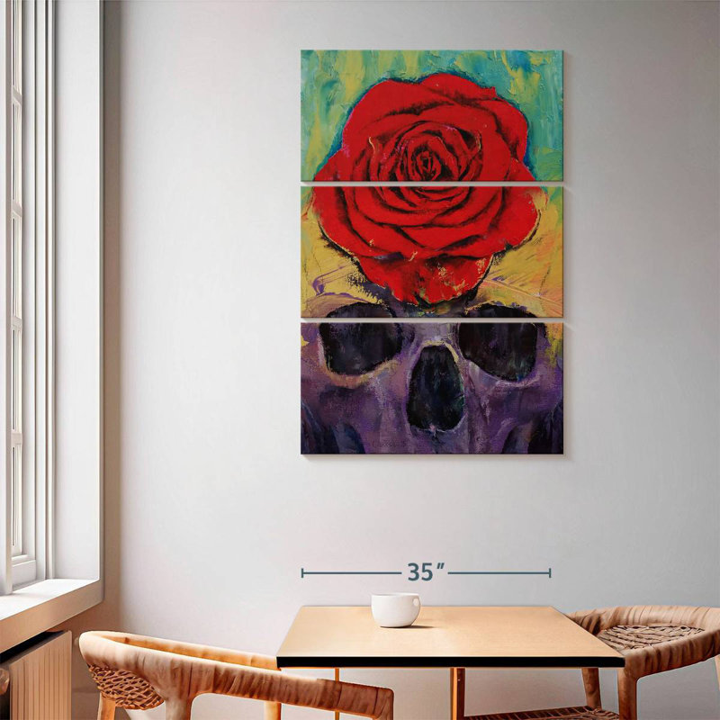 Hitzel Skull Rose, 65" H x 42" W