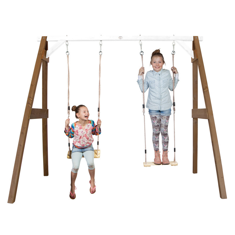 AXI Hemlock Swing Set with 2 Swing(s), Brown/White