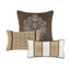 Édredon pour grand lit 7 pièces - brun / or, design artistique, style doux-119384143-119384145