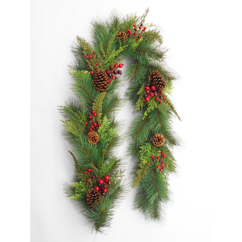 Guirlande 6 'Christmas Red Berry Cedar Pinecone