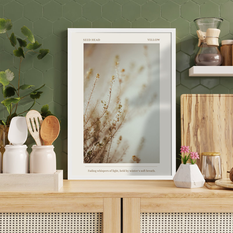 Z Studio Floral Wall Art, Cadre blanc