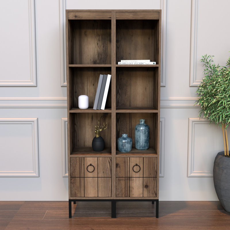 Bibliothèque standard H 69,69 "x l 30,71" Breau, Noyer