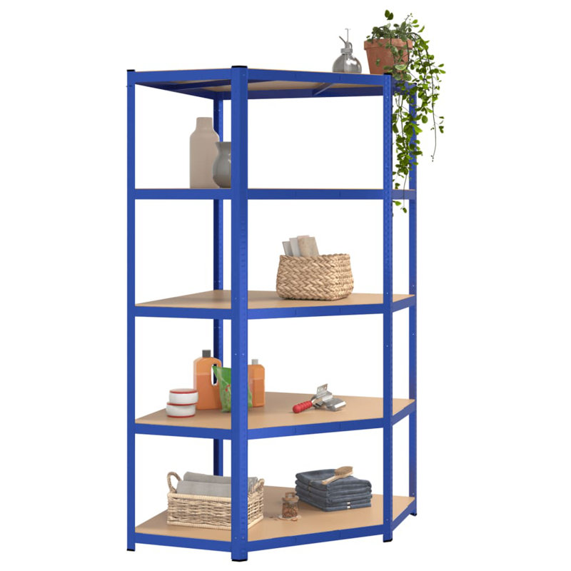 Galvanised Steel, Blue, 180cm H x 90cm W x 90cm D