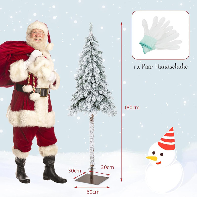 Lighted Artificial Pine Christmas Tree