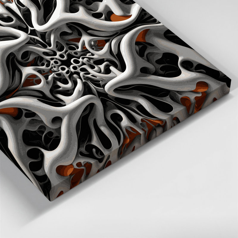 Art mural sur toile Biomorphic Abstraction 83, H 11 po x l 14 po