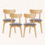 Ensemble de 4 chaises de salle à manger rembourrées Mid-Century-1895455311
