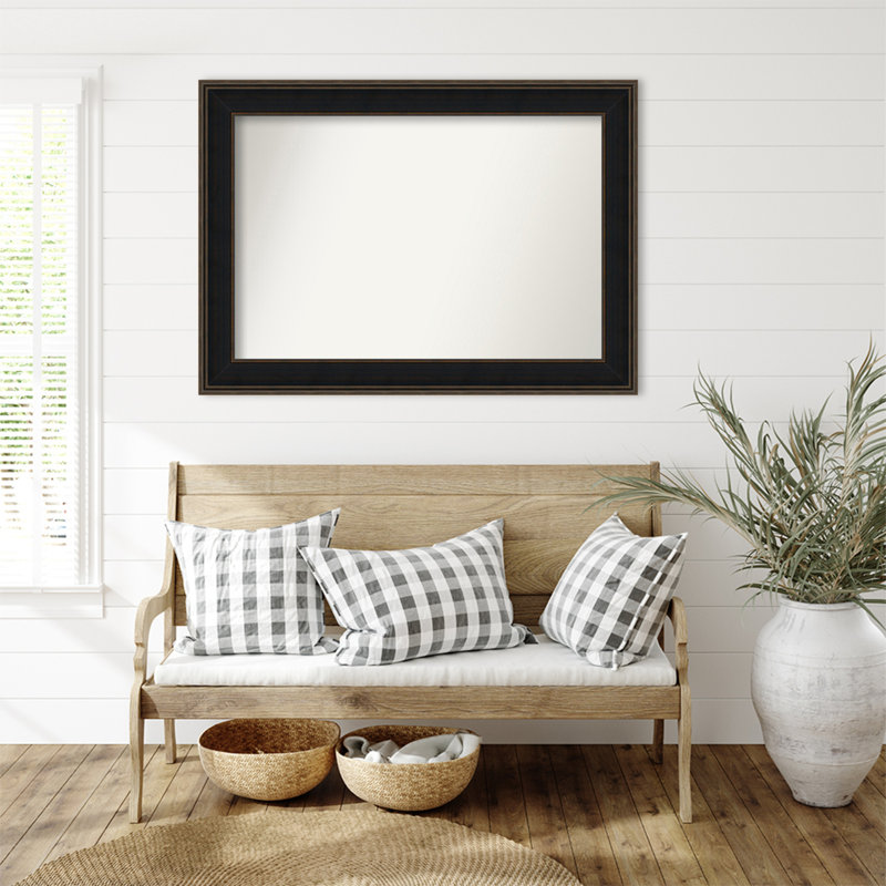 Mezzanine Espresso Non-Beveled Bathroom Wall Mirror, Rectangle, H 35,75 po x l 49,75 po