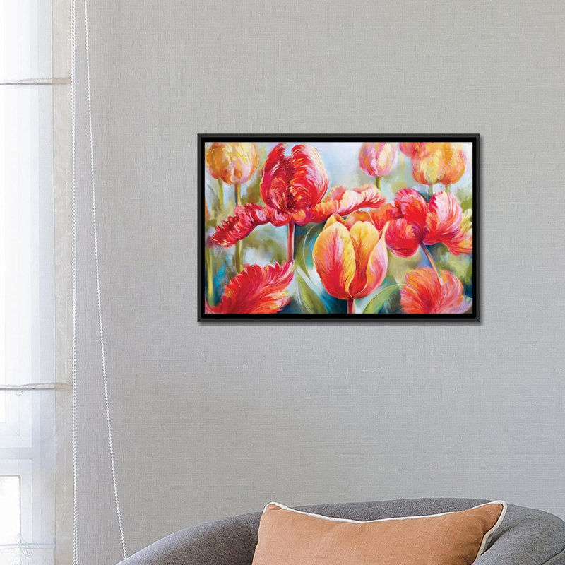 « nice to visible you », reproduction sur toile, H 18 po x l 26 po x P 1,5 po, Toile avec cadre noir, Pas de tapis