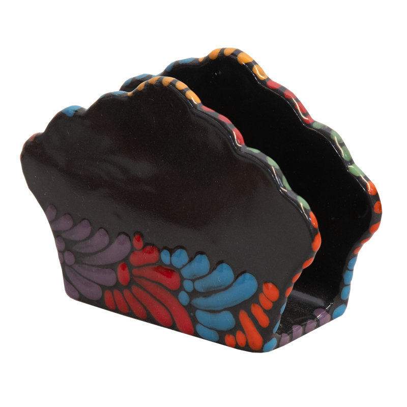 High Quality Talavera Flower Napkin Holder - Multicolor