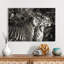 Two Bengal Tigers (BW) - Wrapped Canvas Print-1986187989