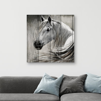 Rustic horse - 32"x32" art on canvas