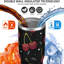 Gobelet 30 oz avec couvercle et poignée Gobelets isothermes en acier inoxydable Bouteille d'eau mignonne avec bascule (cerise)