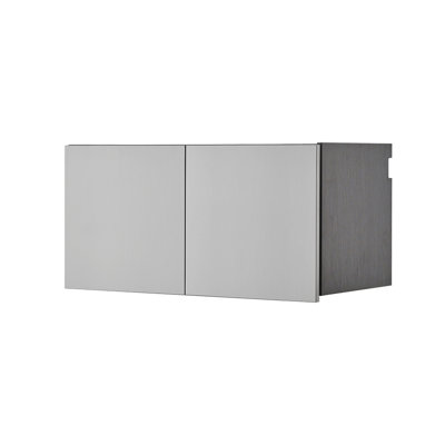 Rangement mural en métal Series - 32 po X P 16 po, gris métallique, résistance à la chaleur et à l'eau, 2 fois plus épais, finition grise, mécanisme, épaissi