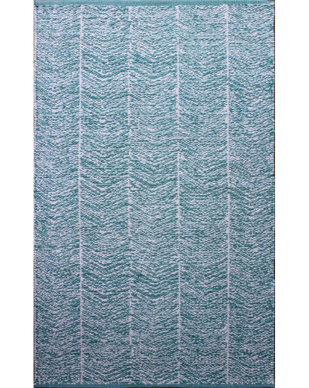 Tapis bleu tissé à la main Parker, Rectangle 9 pi x 13 pi