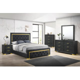 Kezion 5-1_Giovanna Upholstered Tufted Panel Bedroom Set