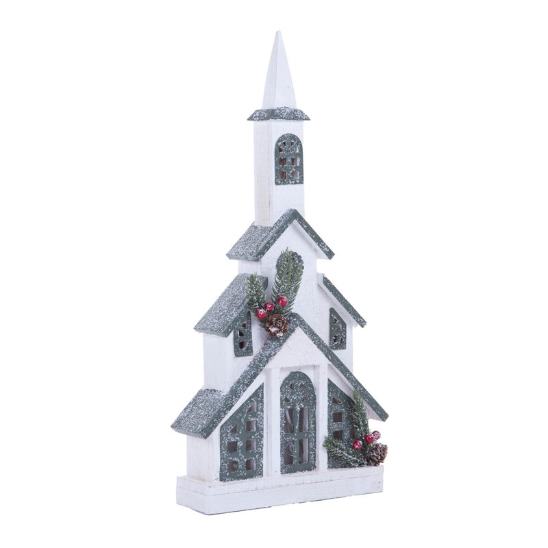 Église blanche blanche à DEL
