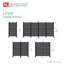 Panneau d'intimité décoratif en acier thermolaqué noir avec vis Linea 3 pi x 6 pi