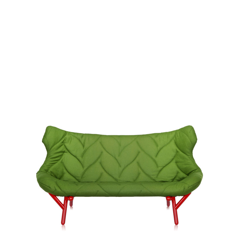 Foliage Loveseat, Red, Green Trevira™