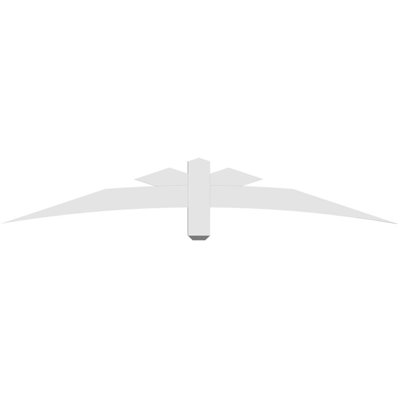 Support de pignon Alberta Alberta, H 12 po x l 72 po (pas: 4/12), P 2 po x F 4 po, Signature uréthane