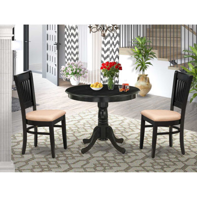 Damarrius Solid Wood Top Pedestal Dining Set